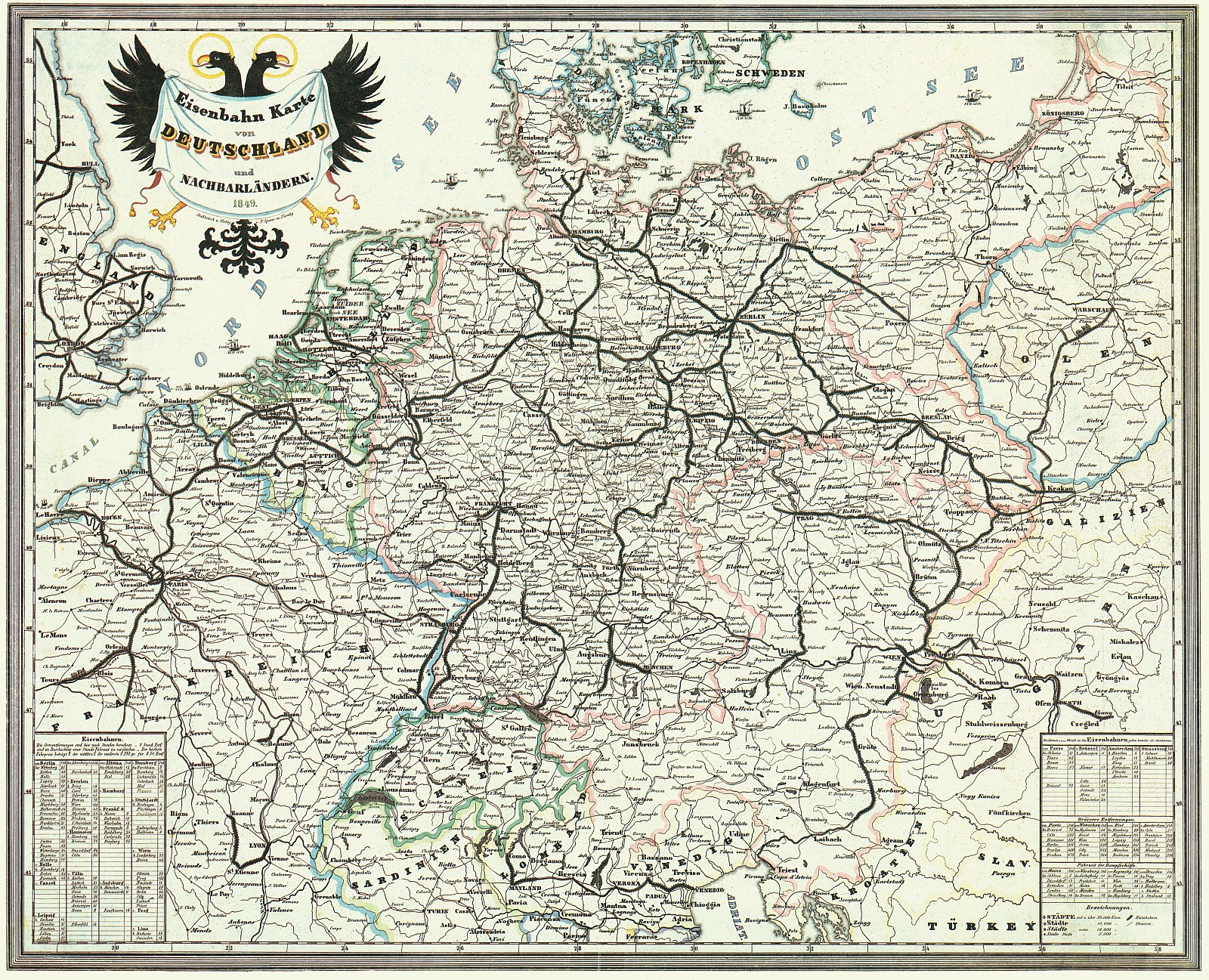 bahnkarte deutschland 1849 klein