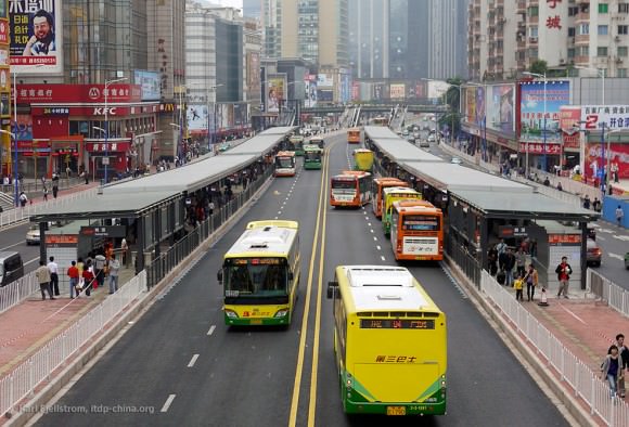 Guangzhou BRT Haltestelle Schnellbusnetz