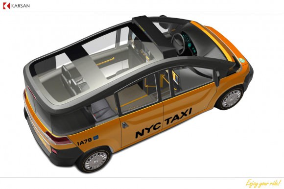 Karsan V1 New York City Taxi der Zukunft Yellow Cab