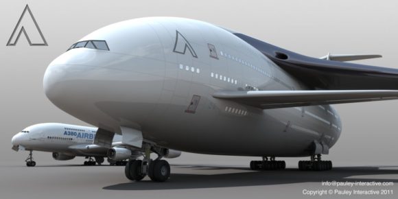 Größtes Flugzeug der Welt Phil Pauley designstudie Superjumbo
