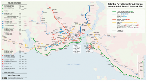 Istanbul Nahverkehrsnetz ÖPNV U-Bahn Metro Ausbau