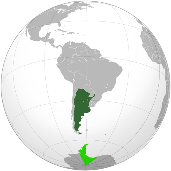 Karte von Argentinien orthografische Projektion