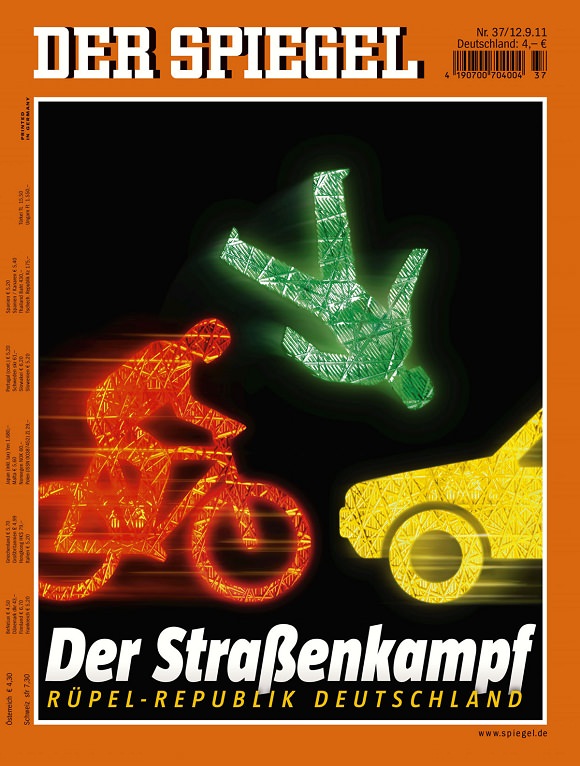 SPIEGEL-Cover Ausgabe 37/2011 Fahrradfahrer - Das Blech des Stärkeren