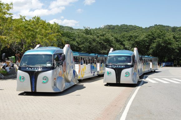 Elektrobus KAIST Induktiver ladestrom Südkorea