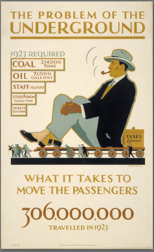 Verkehr in London Geschichte 1923 Nahverkehr Kohleverbrauch der U-Bahn