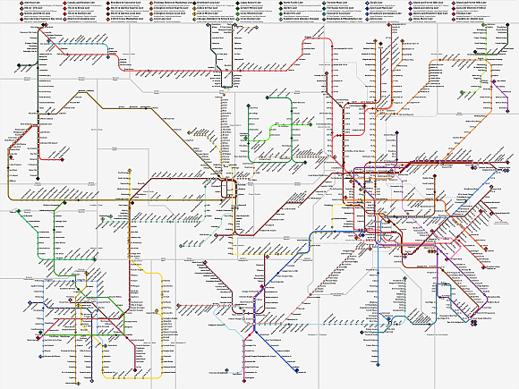 Subway U-Bahnen in Nordamerika Netzplan