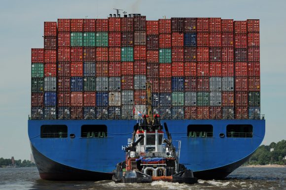 Containerschiff Hamburg Elbe Schiff Container Hafen