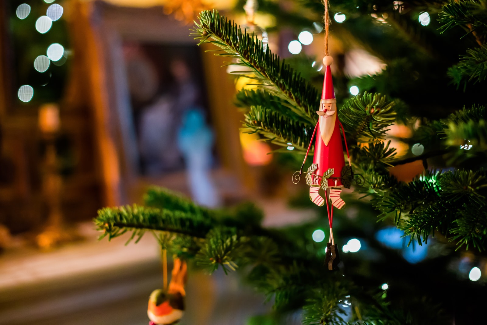 Foto Weihnachten Christbaumschmuck Weihnachtsmann
