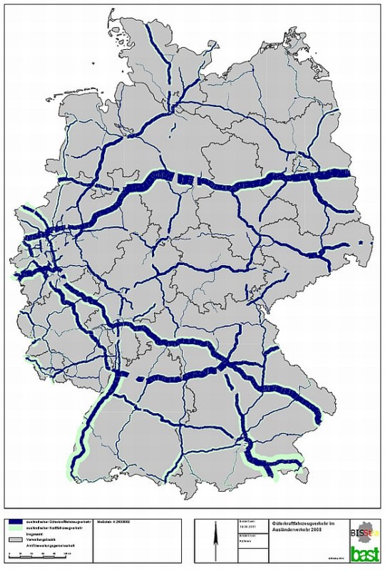 Ausländerverkehr Deutsche Autobahnen 2008