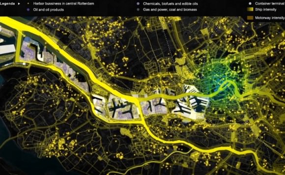 Güter in Rotterdam Visualisierung des Stroms