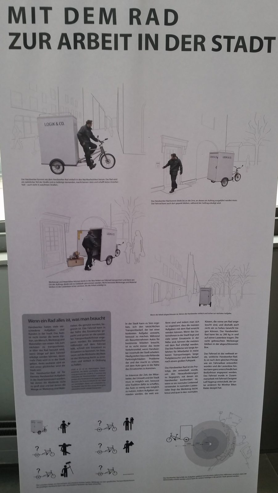 Radverkehr in Kopenhagen: The Good City 126 Radverkehr in Kopenhagen - Ausstellung the good city Cargobike Lastenräder für Handwerker