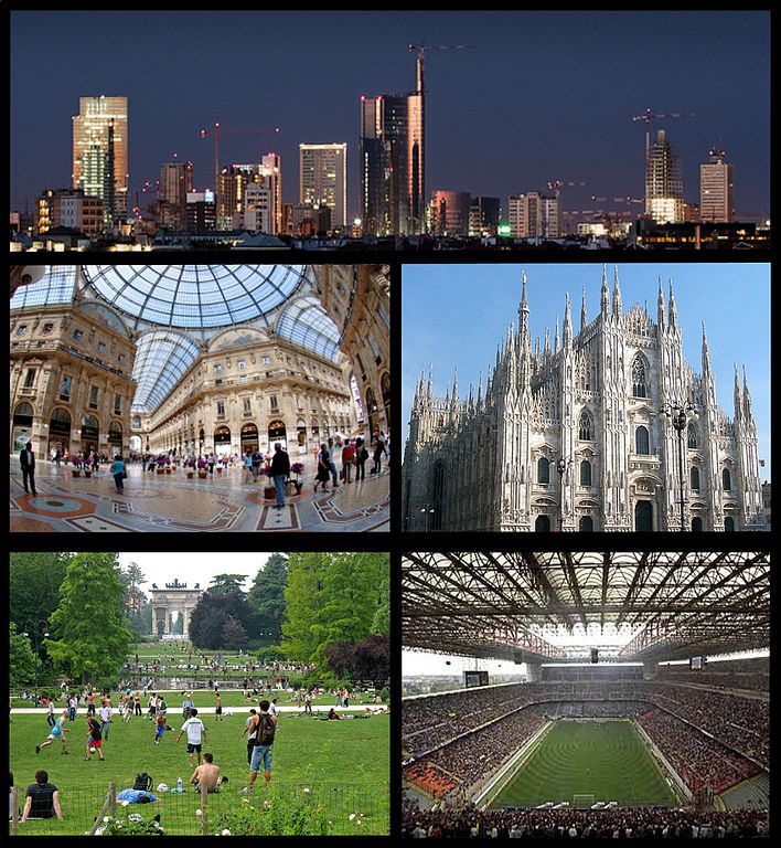 Collage von Mailand Impressionen