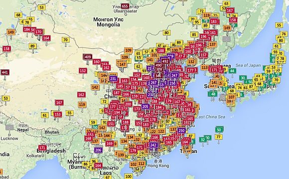 Luftqualität Smog Feinstaub China