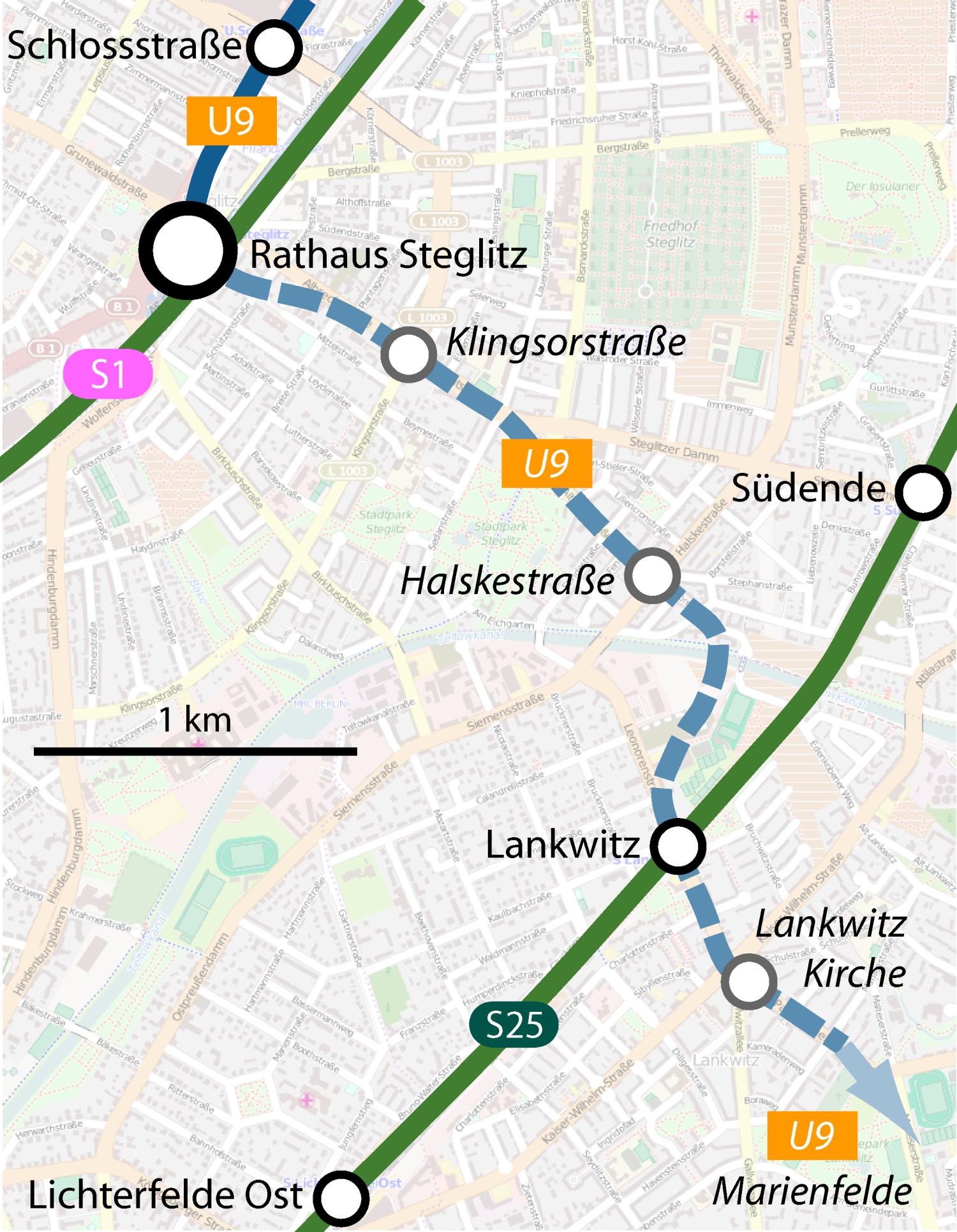 Ausbau S-Bahn Berlin Lankwitz Steglitz