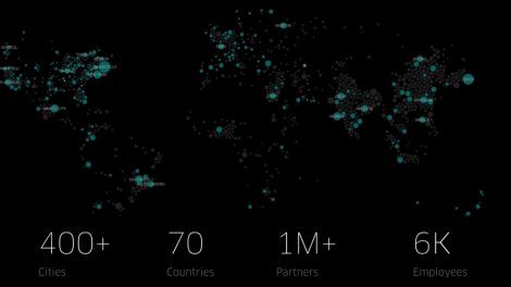 Globale Städte Uber Angebot