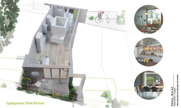 Malmö Architektur Fahrradfreundlich autofreies Wohngebäude
