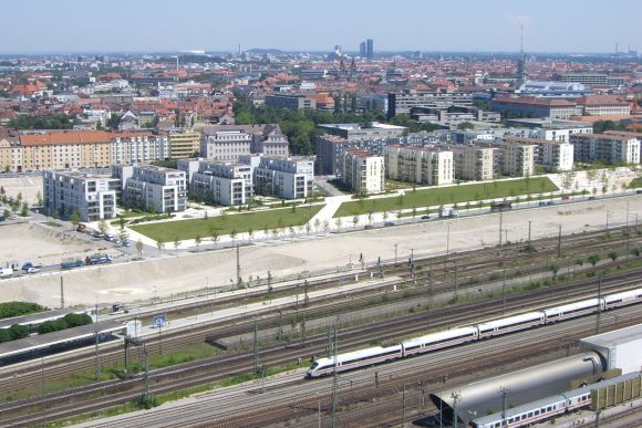 Arnulfpark im Bau München 2007 Gleisverfeld München Hbf