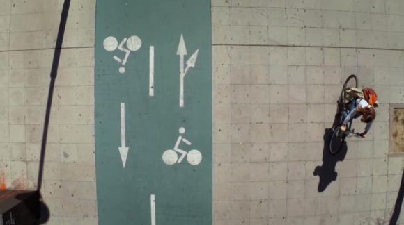Radverkehr Sevilla Spanien Zweirichtungsradweg