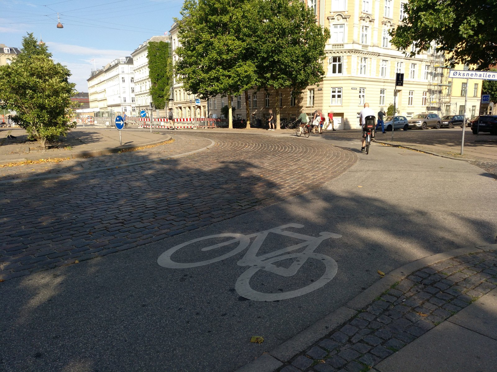 zweigeteilter Kreisverkehr Kopenhagen Radverkehr