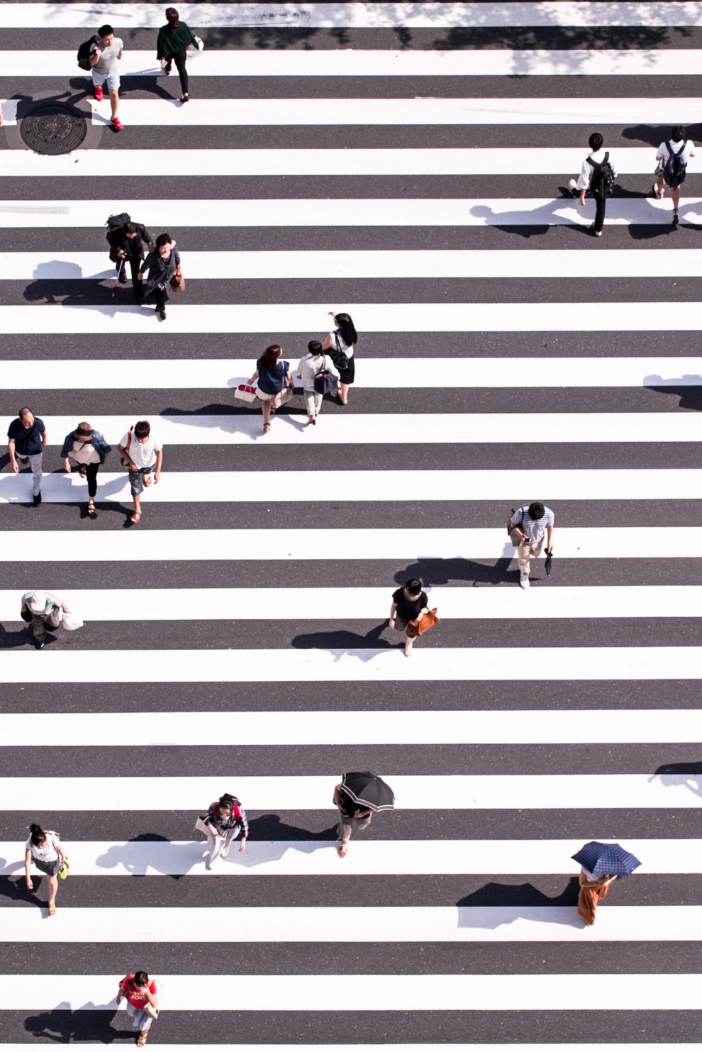 Urbane Mobilität Zenbrastreifen Menschen Fußverkehr