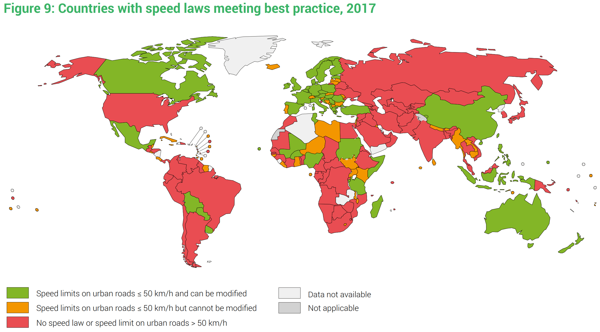 Geschwindigkeitsregelungen weltweit global Übersicht Verkehrssicherheit